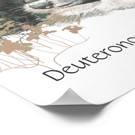 Kinder Raumschrift, Gott Lieben Sie Wolf Familie Poster (Ecke)