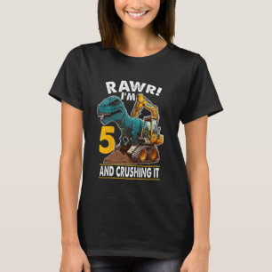 Kinder Rawi I m 5 Dinosaurier 5. Geburtstagsausgra T-Shirt