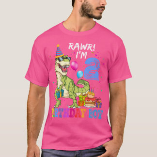 Kinder Rawr I m 2 2. Geburtstag Junge T Rex Dinosa T-Shirt