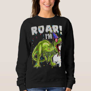 Kinder Rawr I m 4 4. Geburtstag Dinosaurier Boys D Sweatshirt