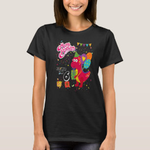 Kinder Rawr I m 6 6 6. Geburtstag Rex Dinosaur Par T-Shirt