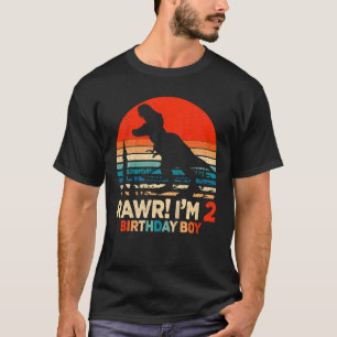 Kinder Rawr ich bin 2 Rex 2 Jahr alt 2. Geburtstag T-Shirt