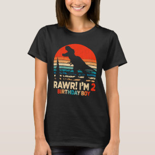 Kinder Rawr ich bin 2 Rex 2 Jahr alt 2. Geburtstag T-Shirt