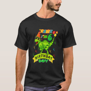 Kinder Rawr Ich bin 6. Geburtstag Junge Dino Rex 6 T-Shirt