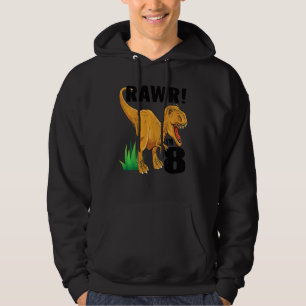 Kinder Rawr ich bin 8 Dinosaurier Rex 8. Geburtsta Hoodie