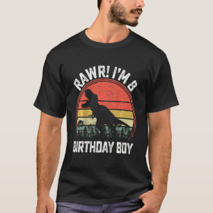 Kinder Rawr ich bin 8 Jahre alt Rex 8. Geburtstag T-Shirt