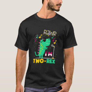 Kinder Rawr ich bin Zwei-Rex 2te Geburtstagskinder T-Shirt