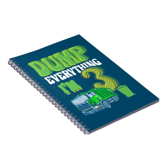 Kinder Recycelnd Müll 3 Jahre alter Müllwagen 3. Notizblock (Rechte Seite)