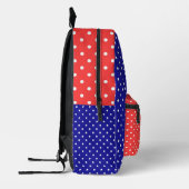 Kinder Red Blue Polka Dots Bedruckter Rucksack (Links)