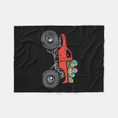 Kinder Red Monster Lkw Eier Ostereier Jäger Fleecedecke (Vorderseite (Horizontal))