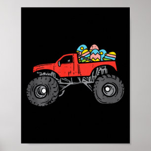 Kinder Red Monster Lkw Eier Ostereier Jäger Poster