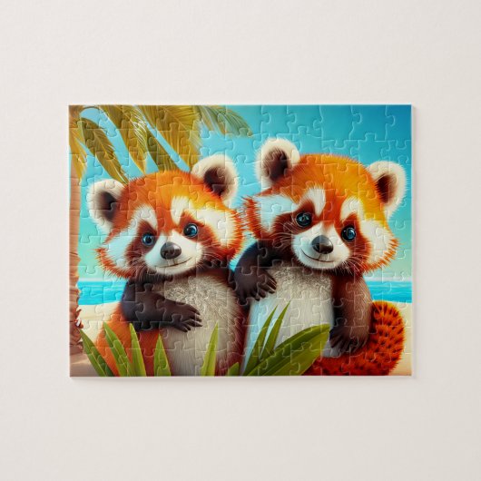 Kinder Red Pandas Jigsaw Puzzle - Tropical (Horizontal)