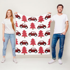 Kinder Red Toy Car Weihnachtsbaum Fleecedecke