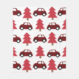 Kinder Red Toy Car Weihnachtsbaum Fleecedecke