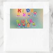 Kinder-Regelkleber Rechteckiger Aufkleber (Tasche)