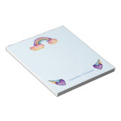 Kinder Regenbogen | Name hinzufügen Notizblock (angewinkelt)