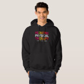 Kinder Regenbogen PT Physiotherapeut Hoodie (Vorne ganz)