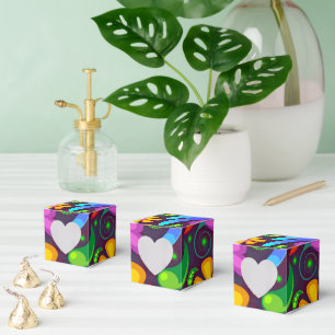 Kinder regenbogenfarbene Abstraktion Geschenkschachtel