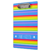Kinder Regenbogenstreifen Himmelblau genannt Clipb Klemmbrett (Links)
