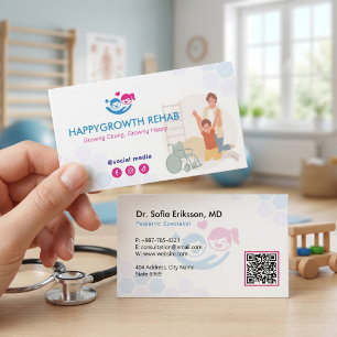 Kinder-Reha-Geschäft   Blue Medical Visitenkarte
