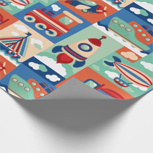 Kinder reisen geschenkpapier (Ecke)