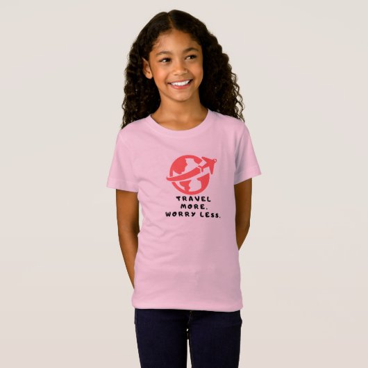 Kinder reisen T - Shirt in Rosa (Vorne ganz)