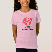 Kinder reisen T - Shirt in Rosa (Vorderseite)