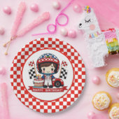 Kinder-Rennfahrer zum Geburtstag Pappteller (Party)