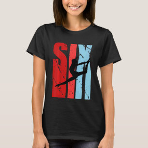 Kinder Retro Girl 6. Tanzballetter Geburtstag Tanz T-Shirt