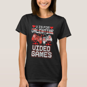 Kinder Retro Video Game Valentinstag für Kleinkind T-Shirt