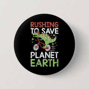 Kinder retten das Umweltungstos des Planeten Erde Button