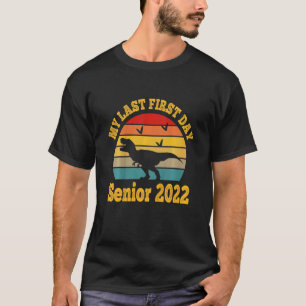Kinder Rex Dinosaur Mein letzter erster Tag Senior T-Shirt