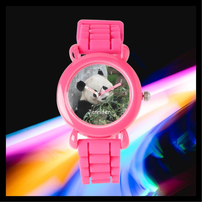 Kinder Riesenpanda, rosa Strap Armband Armbanduhr (Von Creator hochgeladen)