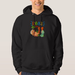 Kinder Roar I'm 11 11. Geburtstag Boy Rex Dinosaur Hoodie