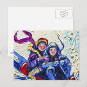 Kinder Rodeln Postkarte (Vorne/Hinten)