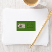 Kinder Rodeln Weihnachtsschnee Winter Adressaufkleber (Insitu)