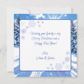 Kinder Rodeln Winter Personalisiert Weihnachten Karte (Rückseite)