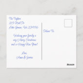 Kinder Rodeln Winter Personalisiert Weihnachten Postkarte (Rückseite)