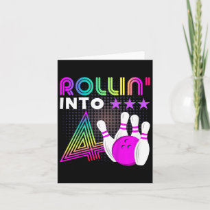 Kinder Rollin in 4 Bowling Geburtstagsparty 4. Geb Karte