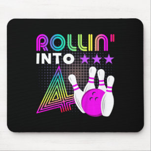 Kinder Rollin in 4 Bowling Geburtstagsparty 4. Geb Mousepad