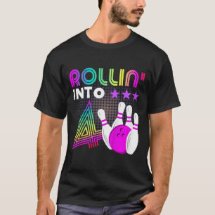 Kinder Rollin in 4 Bowling Geburtstagsparty 4. Geb T-Shirt