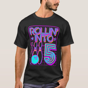 Kinder Rollin in 5 Bowling Bowler 5. Geburtstag Pa T-Shirt