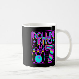 Kinder Rollin in 7 Bowling Bowler 7. Geburtstag Pa Kaffeetasse