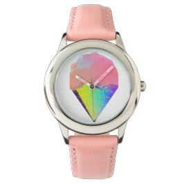 Kinder Rosa Eiscreme Handgelenküberwachung Armbanduhr