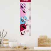 Kinder rosa Monster Growth Chart Poster (Küche)