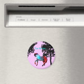 Kinder rosa Pferd Magnet (In Situ (Geschirrspüler))