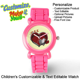 Kinder rosa Silicone sehen gelbes Gesicht Armbanduhr