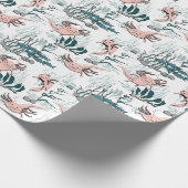 Kinder rot und grün Unterwasser Axolotl Zeichnend Geschenkpapier (Ecke)