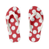 Kinder Rot und Weiß Polka Dot Flip Flops Kinderbadesandalen (Fußbett)
