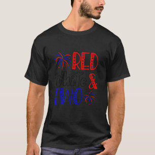 Kinder rot weiß und zwei 2. Geburtstag 4. Juli Ind T-Shirt